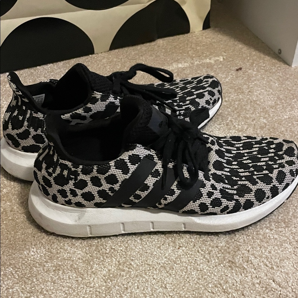 adidas Black and White Patterned Women's Sneakers